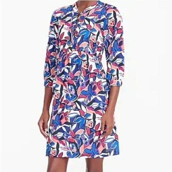 J. Crew Dresses & Skirts - J. Crew Lace Up Butterfly Floral Printed Dress